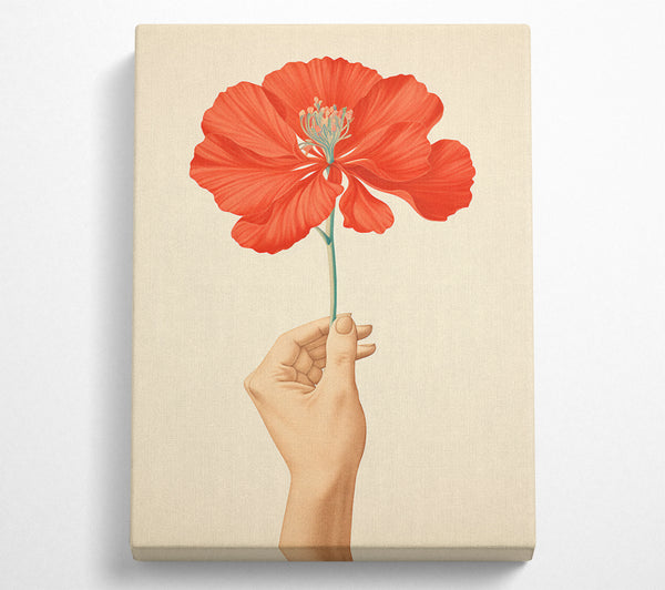 The Orange Simple Flower Hand