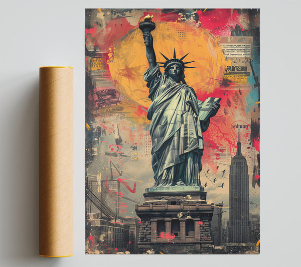 The Statue Of Liberty Colour Explosion