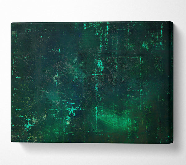 Emerald Scratched Canvas