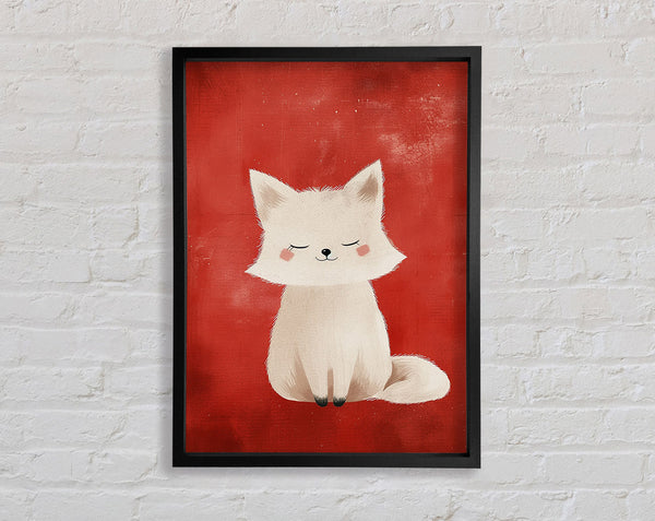 The White Cat On Red