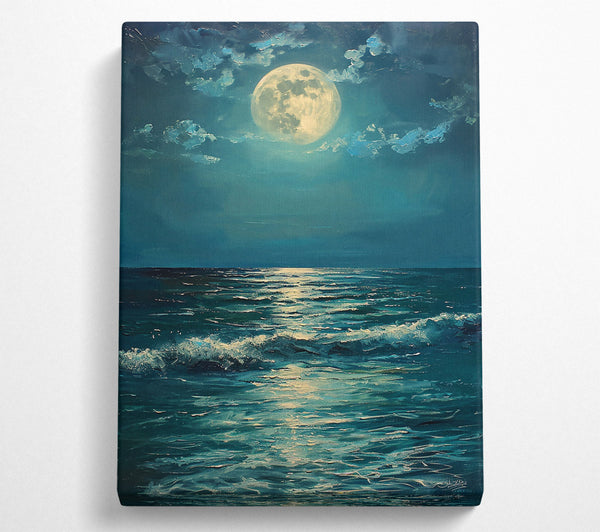 Teal Moonlit Sea