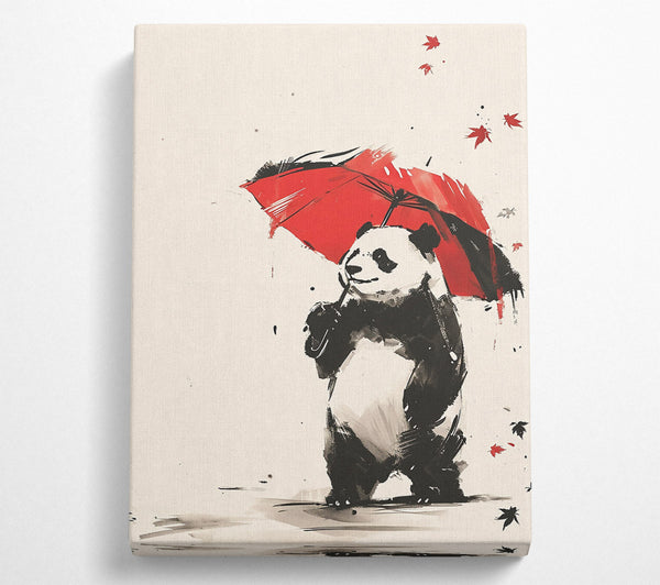 Crimson Panda Umbrella