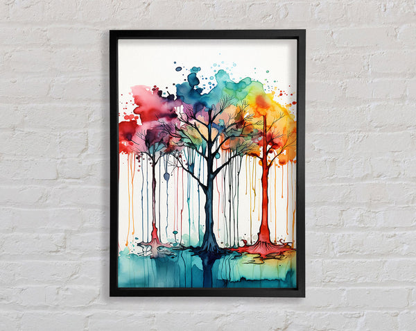 Three Trees Of Watercolour