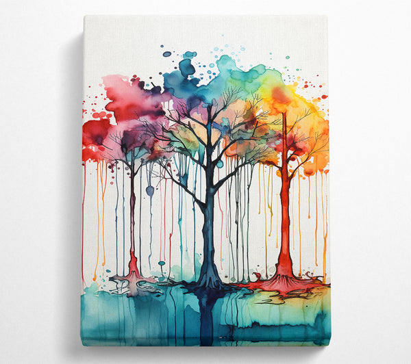 Three Trees Of Watercolour