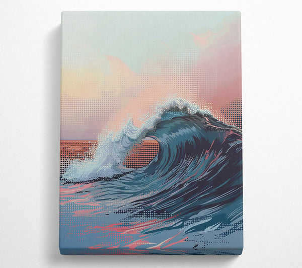 Blue Ocean Wave Crashing