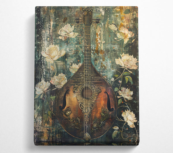 Golden Guitar And Blooms