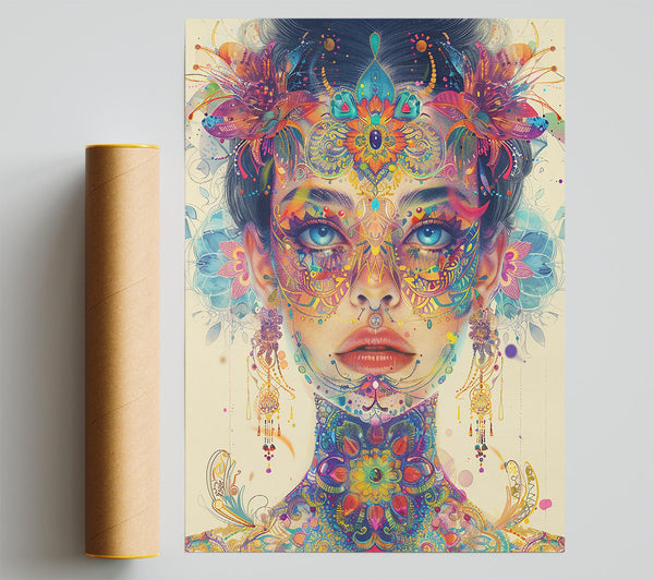 Golden Floral Tapestry