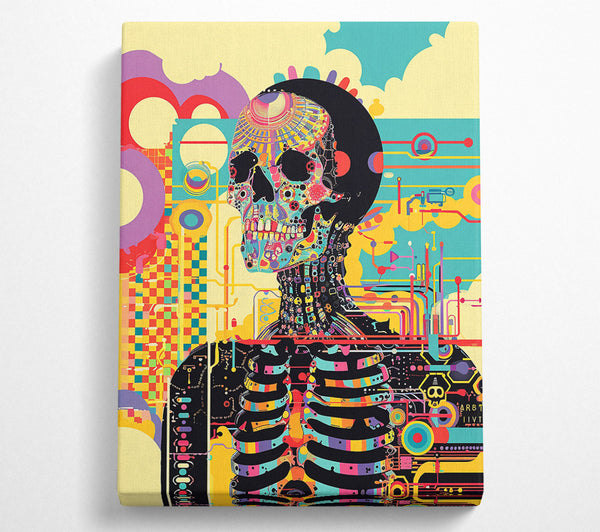 Yellow Cybernetic Skull