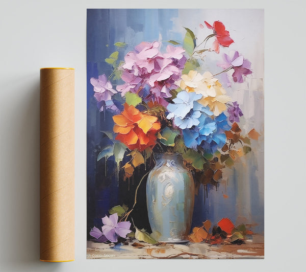 Blue Bouquet In Vase