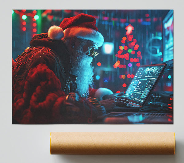 Red Coding Santa