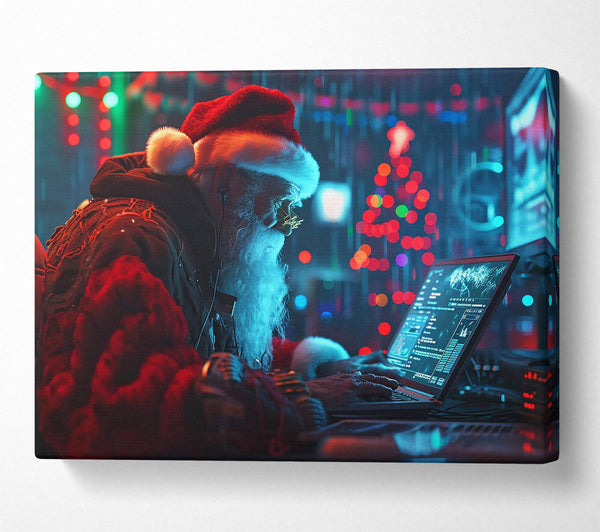 Red Coding Santa