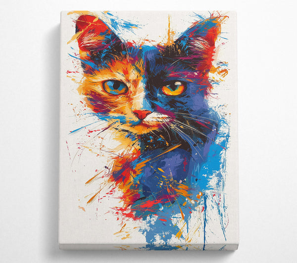 Blue Feline Splatter