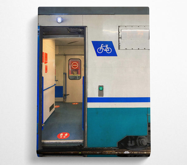 Teal Train Doorway