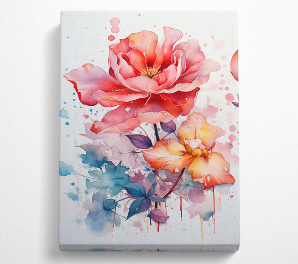 Watercolour Splat Flower