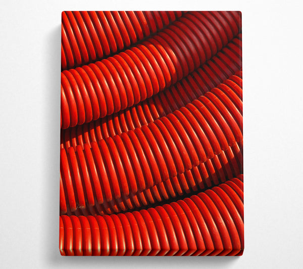 Crimson Corrugated Lines