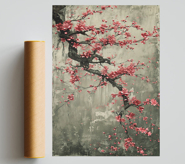 Crimson Blossom Branch