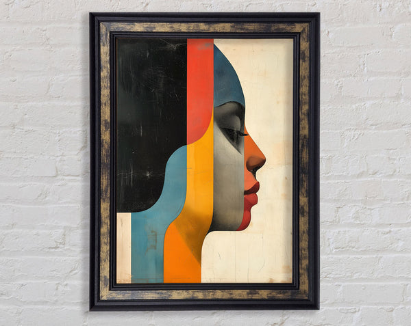 Woman Face Abstract Colour Shapes