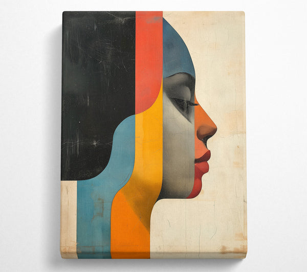 Woman Face Abstract Colour Shapes