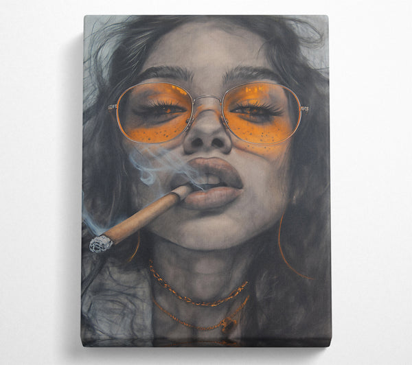 Young Woman Cigar