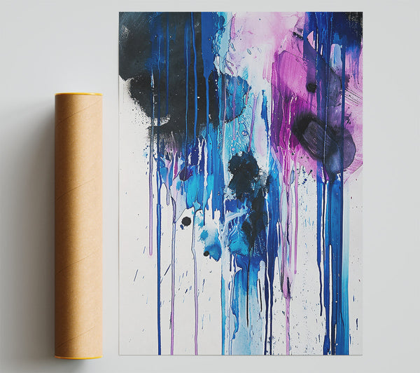 Blue And Pink Drips