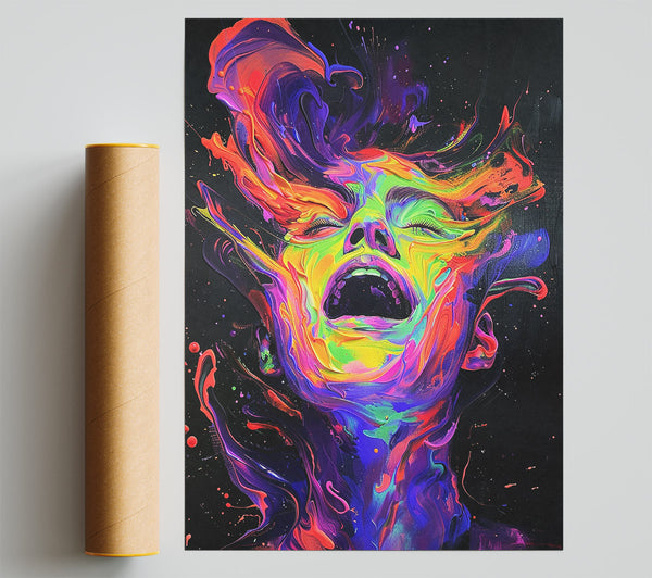 Abstract Flow Paint Scream