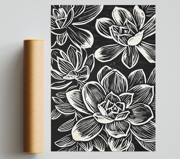 Black And White Blooms