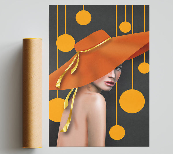 Abstract Orange Hat