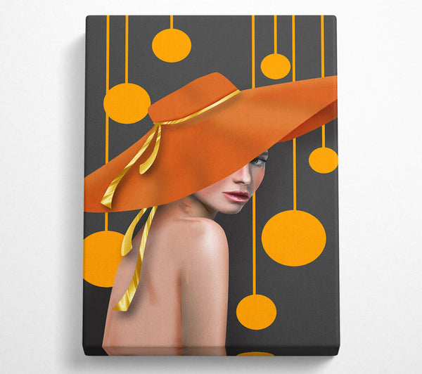 Abstract Orange Hat