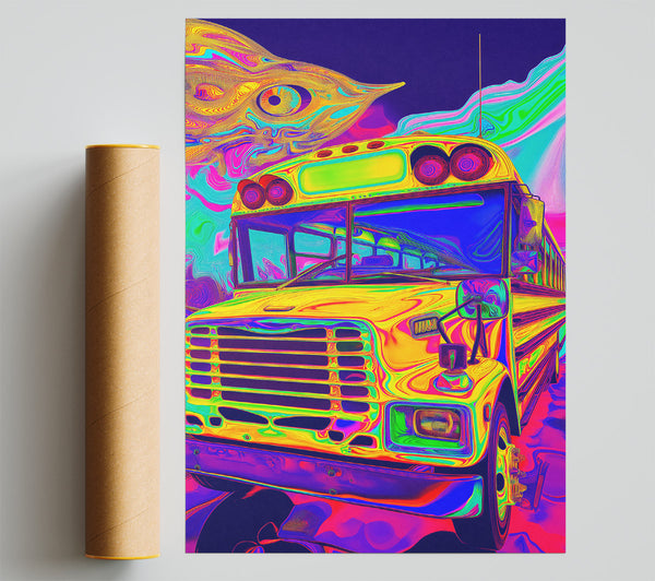 Yellow Psychedelic Bus