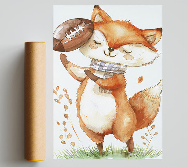 Orange Fox With Football