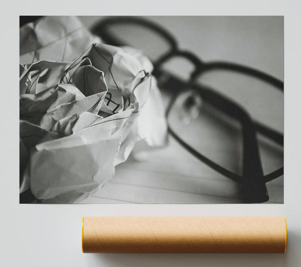 White Paper And Glasses