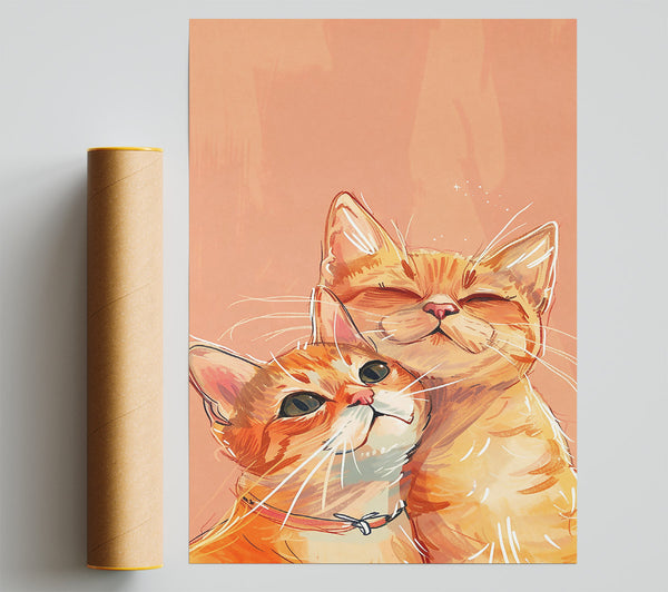 Orange Cat Companionship