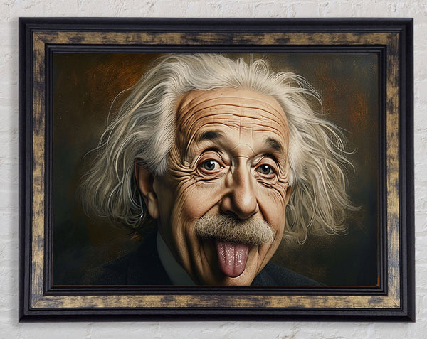 Albert Einstein Sticking Tongue Out