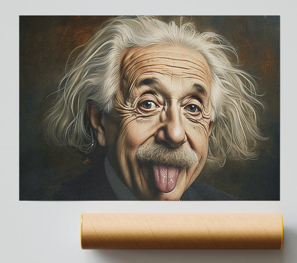 Albert Einstein Sticking Tongue Out