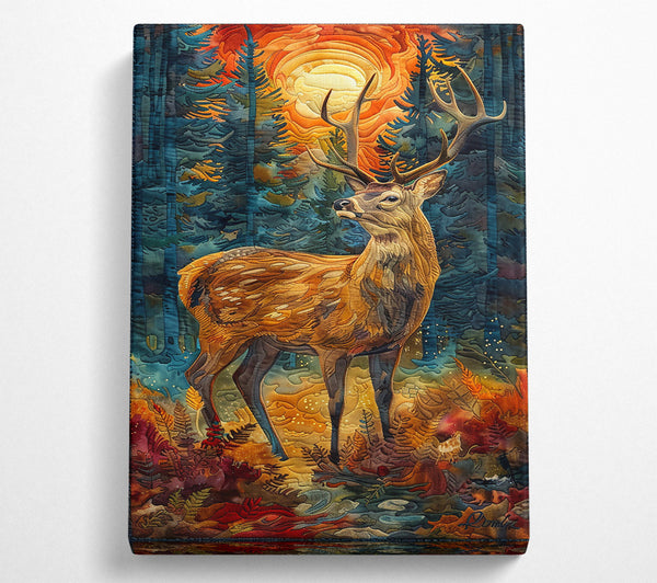 Golden Forest Deer