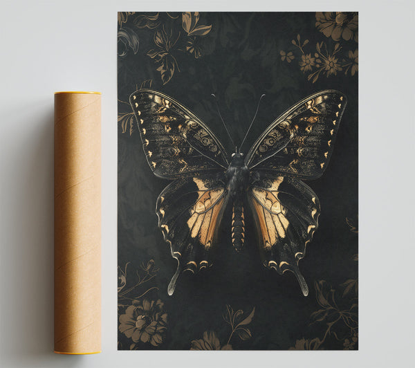 Golden Black Butterfly