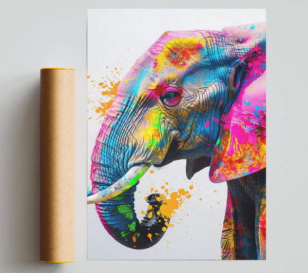 Orange Splashed Elephant