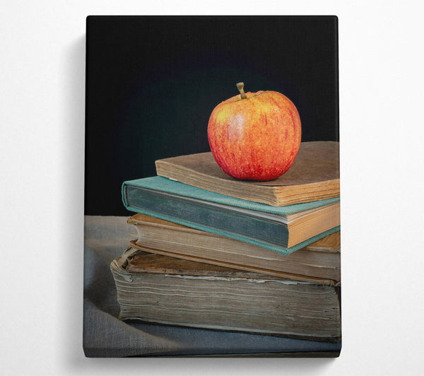 Red Apple On Books