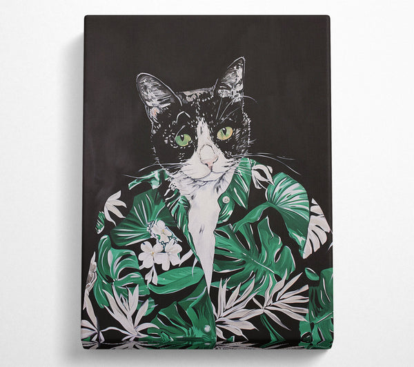 Green Feline Fashionista