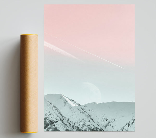 Pale Pink Mountainscape