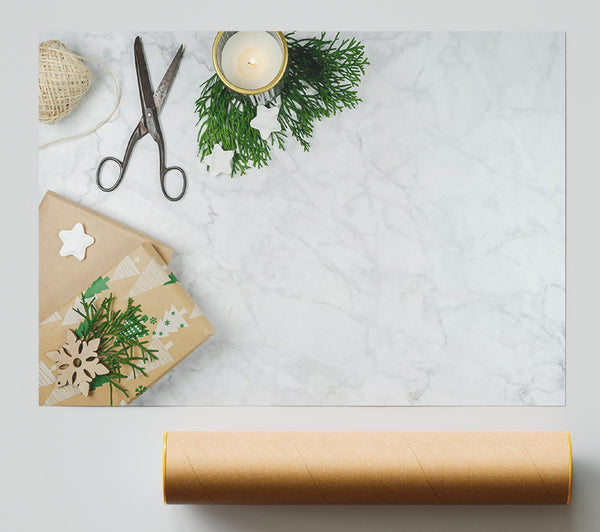 White Marble Gift Wrap