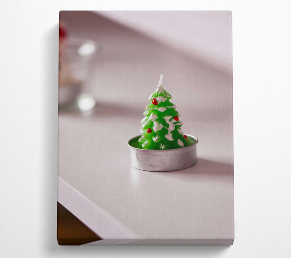 Green Christmas Candle