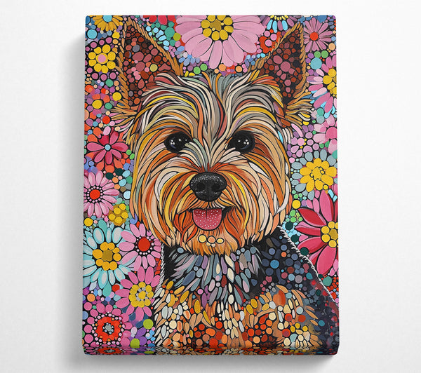 Pink Floral Yorkie