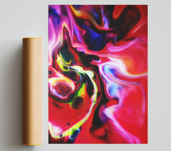 Crimson Flowing Canvas