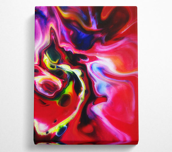 Crimson Flowing Canvas