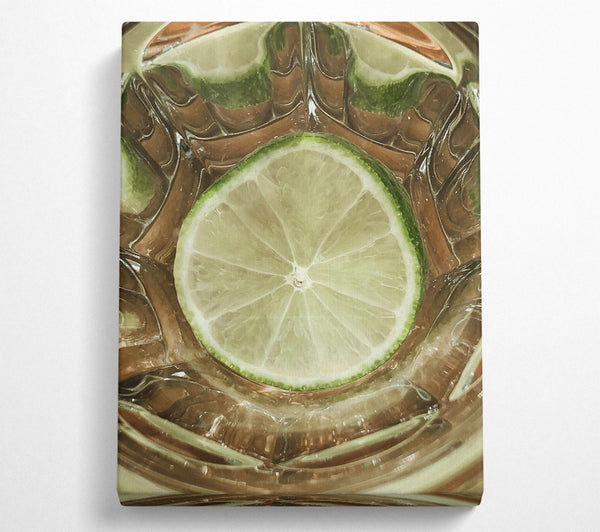 Green Lime Slice Glass