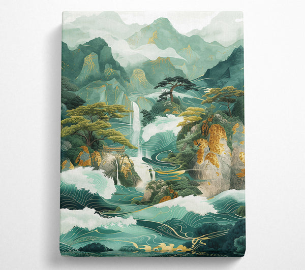 Jade Waterfall Dreamscape