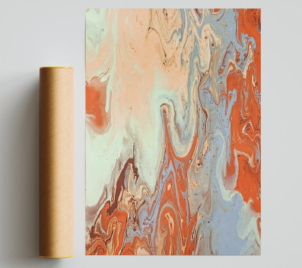 Orange Swirl Abstract