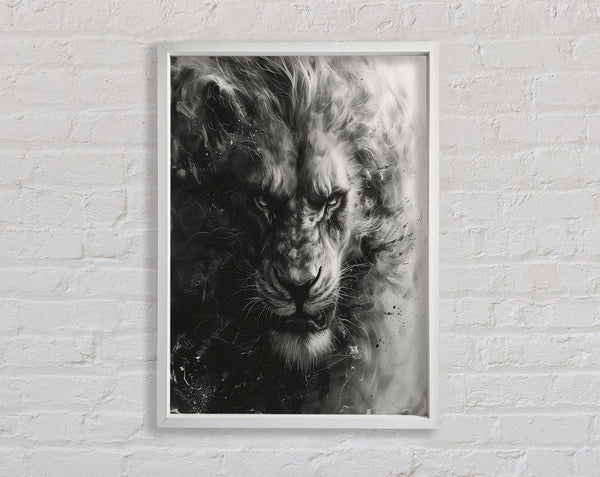 White And White Lion Fierce