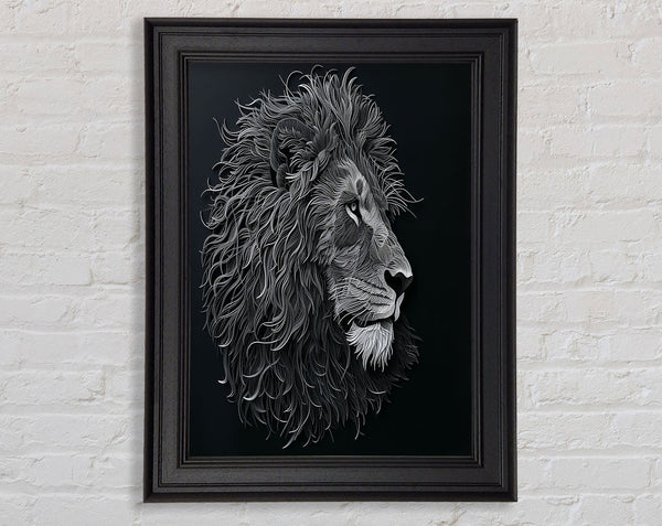 Black And White Lion Lines